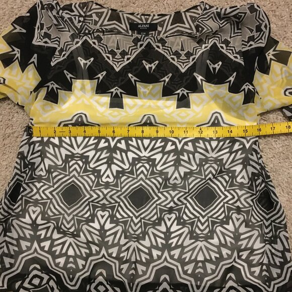 Alfani Modern Retro Trippy Print Bell Sleeve Cover Top & Cami - Picture 11 of 16